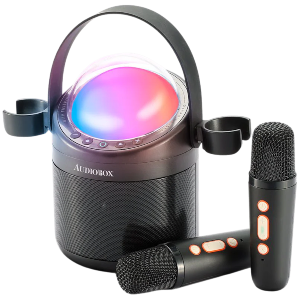 AUDIOBOX PORTABLE KARAOKE SYSTEM W/2 MICS- SKU 11793